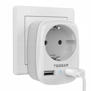 Adapter Do Gniazda Tessan Z 2 Złączami Usb 4000w