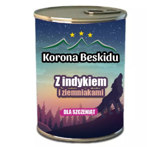 Korona Beskidu z indykiem dla szczeniąt 400g