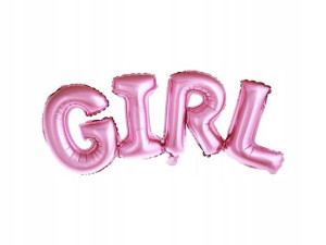 Balon GIRL Dziewczynka Foliowy Niebieski Mega