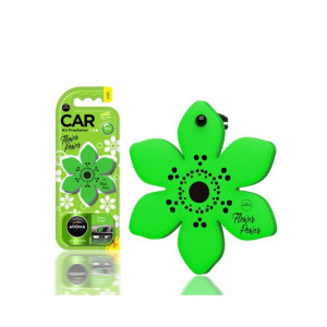 FLOWER Kwiatek FANCY GREEN Zawieszka polimerowa do samochodu