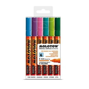 Markery akrylowe Molotow One4All 127HS Basic Set 2 - 6 szt.