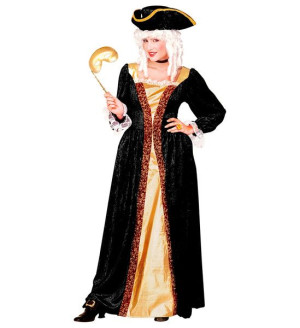 Strój Barokowy Teatralny Maria Antonina Czarny - Xl