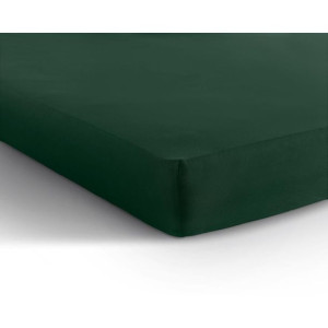 190/200x220/230 Fitted Sheet Double Jersey Botanical Green