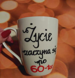 Kubek na urodziny "Życie zaczna się po..." 250 ml