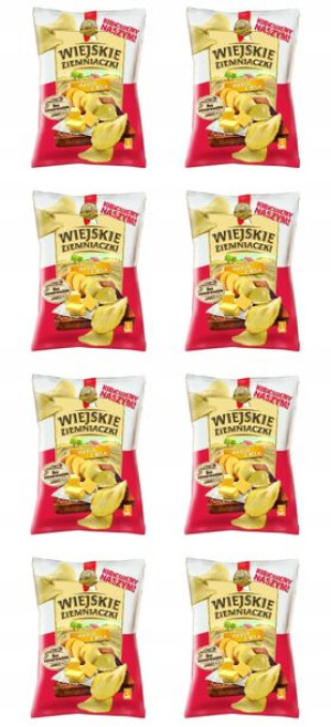 8x130g WIEJSKIE ZIEMNIACZKI Chipsy masło z solą