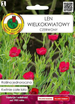 Len Wielokwiatowy Czerwony Pnos
