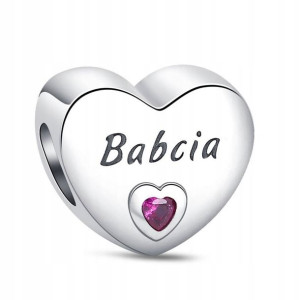 Zawieszka SREBRO 925 Charms Koralik Babcia