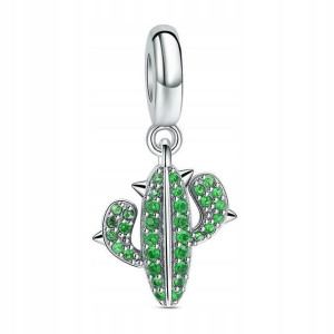 Zawieszka SREBRO 925 Charms Koralik Kaktus