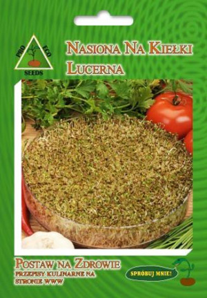 LUCERNA alfalfa nasiona na kiełki
