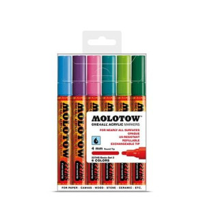 Markery akrylowe Molotow One4All 227HS Basic Set 2 - 6 szt.