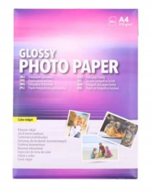 Papier fotograficzny A4 do drukarki 20szt błysk