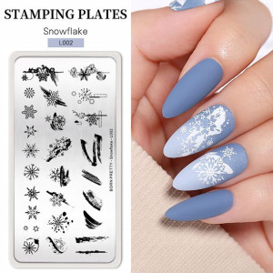 BORN PRETTY blaszka do stempli SNOWFLAKE-L002