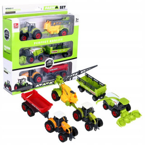 Resorak 2x Traktor 2x Maszyna Metal Kombajn Farmer