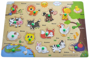 Edukacyjne Duże Klocki Drewniane Układanka