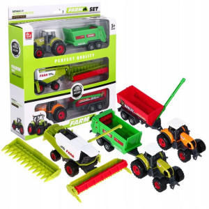 Resorak 2x Traktor 2x Maszyna Metal Kombajn Farmer
