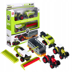 Resorak 2x Traktor 2x Maszyna Metal Kombajn Farmer