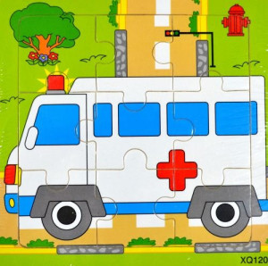 Edukacyjne Puzzle Drewniane 9el.pogotowie