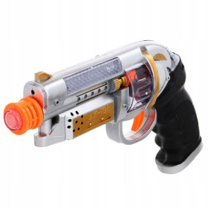 Duży Pistolet Na Baterie Dźwięk Wibracje Światło