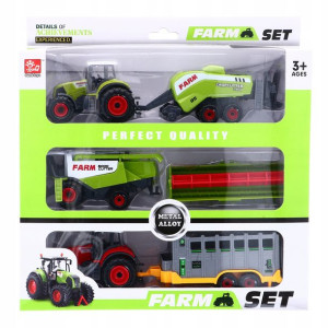 Resorak 2x Traktor 2x Maszyna Metal Kombajn Farmer