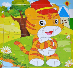 Edukacyjne Puzzle Drewniane 16 El.mega Wybór