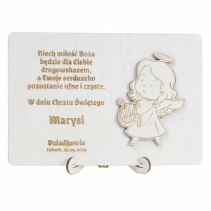 Pamiątka chrztu świętego z grawerem