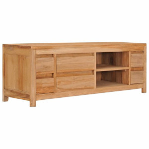Szafka pod telewizor, 120x30x40 cm, lite drewno tekowe