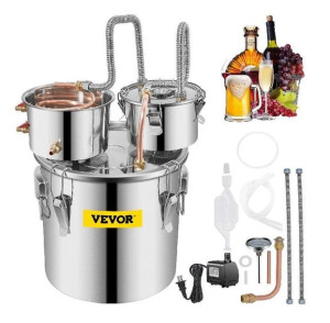 VEVOR Destylator Destylarka z Pompą Dwubębnową 20L Zestaw