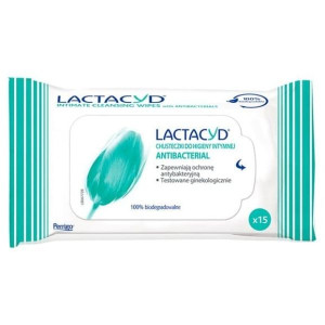Lactacyd, chusteczki do higieny intymnej, antybakteryjne, 15 szt.