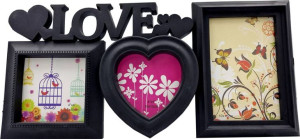 Ramka na 3 zdjęcia 3D kolaż stojąca LOVE