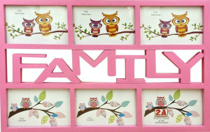 Ramka na 6 zdjęć 3D wisząca Family 50 x 32 cm