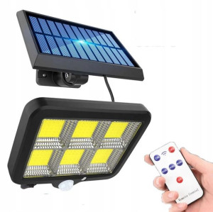 Lampa Solarna Latarnia Z Pilotem Czujniki 122 Led