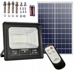 Lampa Solarna Z Czujnikiem 200w Kabel 5m 15000mah