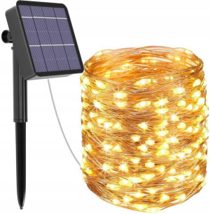 Lampki Ogrodowe Druciki Girlanda Solarna 200 Led
