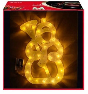Ozdoba Bałwanek LED Baterie Lampki Świąteczne XXL
