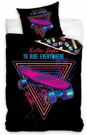 Pościel bawełniana 135x200cm SKATEBOARD DESKOROLKA
