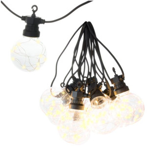 Girlanda LED Świetlna Ogrodowa Balkonowa Łańcuch Świetlny 10 Kul LED