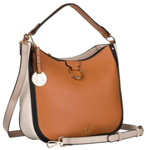 Kolorowa torba hobo z markowym brelokiem — LuluCastagnette