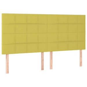 Zagłówki do łóżka, 4 szt., zielone, 80x5x78/88 cm, tkanina