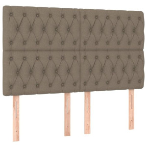 Zagłówki do łóżka, 4 szt., taupe, 72x7x78/88 cm, tkanina