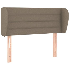 Zagłówek uszak, taupe, 103x23x78/88 cm, tkanina