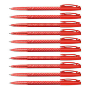 Długopis Kropka Rystor Sprinter 0,7 mm czerwony - ZESTAW x10