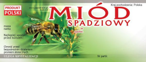 Paczka etykiet na miód spadziowy (100szt) - wzór E16