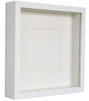 Ramka BOX biała 3D 30x30 cm głęboka na zdjęcia