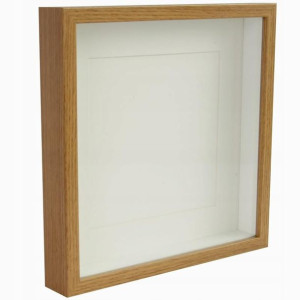 Ramka BOX dąb 3D 30x30 cm głęboka na zdjęcia