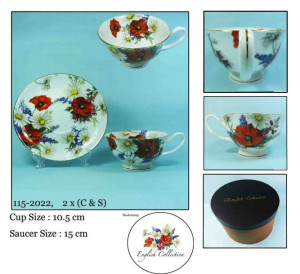 2 x porcelanowa filiżanka i spodek prezent dla cioci