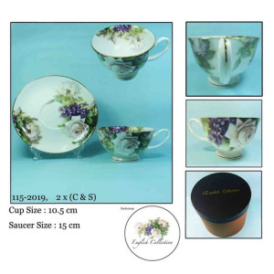 2 x porcelanowa filiżanka i spodek prezent dla koleżanki