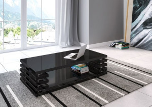 Ława Porto 60x120x31 Czarny Połysk
