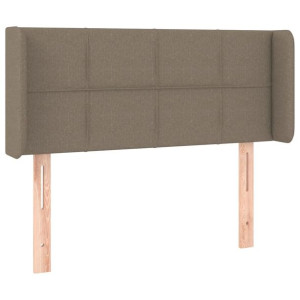 Zagłówek uszak, taupe, 103x16x78/88 cm, tkanina