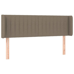 Zagłówek uszak, taupe, 147x16x78/88 cm, tkanina