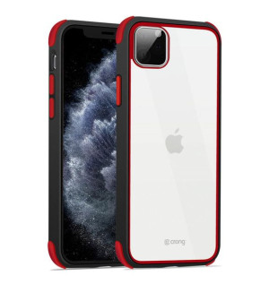 Etui Crong Trace Clear Cover Apple iPhone 11 Pro (czarny/czerwony)